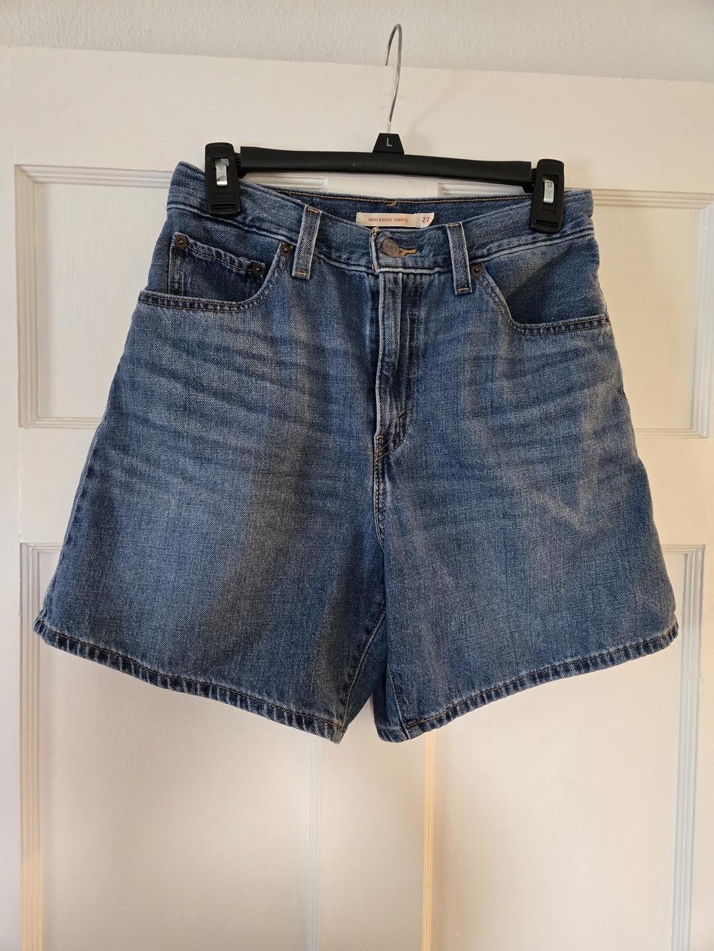 Levi's Women's High Baggy Denim Shorts - Blue Wash